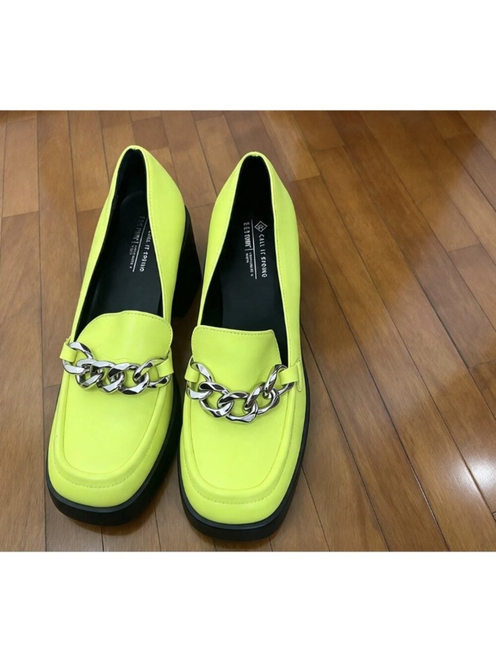 Call It Spring Noella mocassins plateforme chaîne néon 8 — Neon Chain Loafers